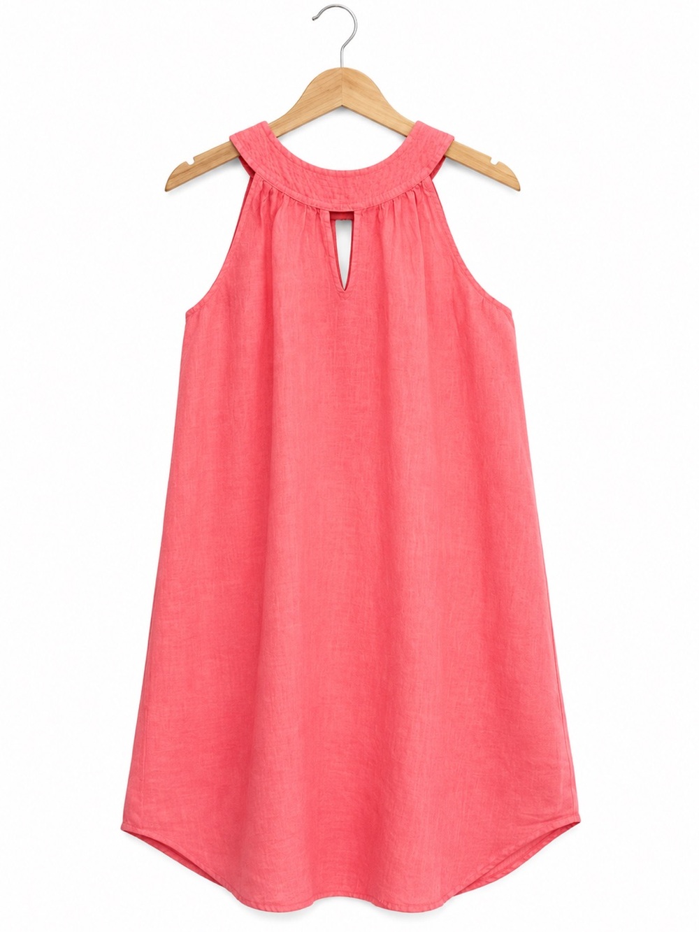 C&C California 100% Linen pink Shift Dress NWT Sleeveless Resort Beach minimal S